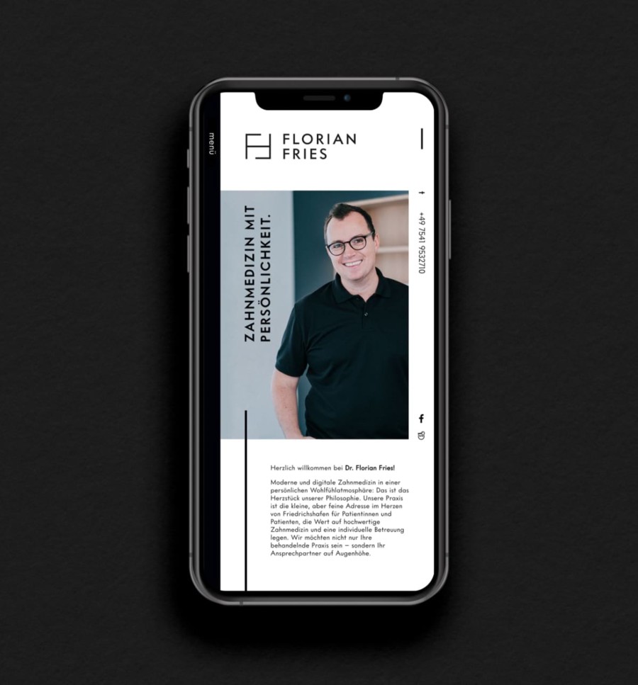 Dr. Florian Fries mobile Ansicht